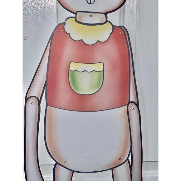 Vintage Bunny Rabbit Girl 60"  Die Cut Paper Decoration RARE - Picture 8 of 10